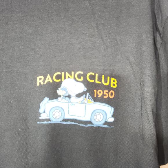 Snoopy and Woodstock Racing club men's medium black shirt - Picture 4 of 6